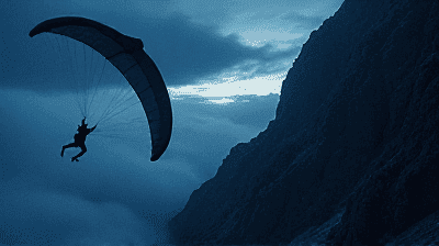 Night Wingsuit Flying: Navigating Mountain Passes in Complete Darkness